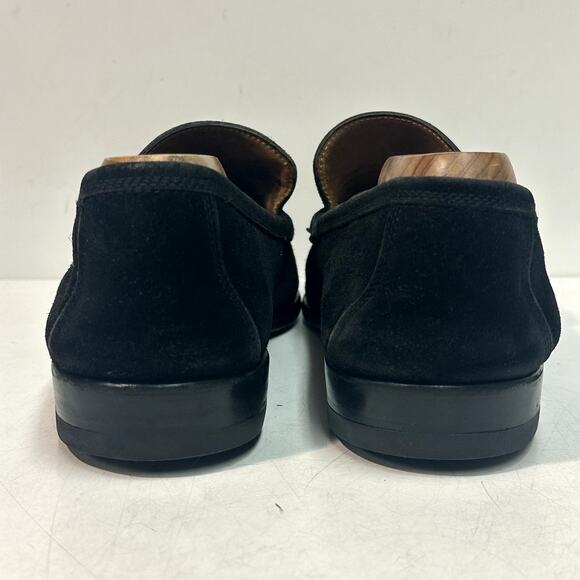 NEW HEELS John Lobb Paris Stroll Black Velvet Beefroll Venetian Loafer US 9.5 D